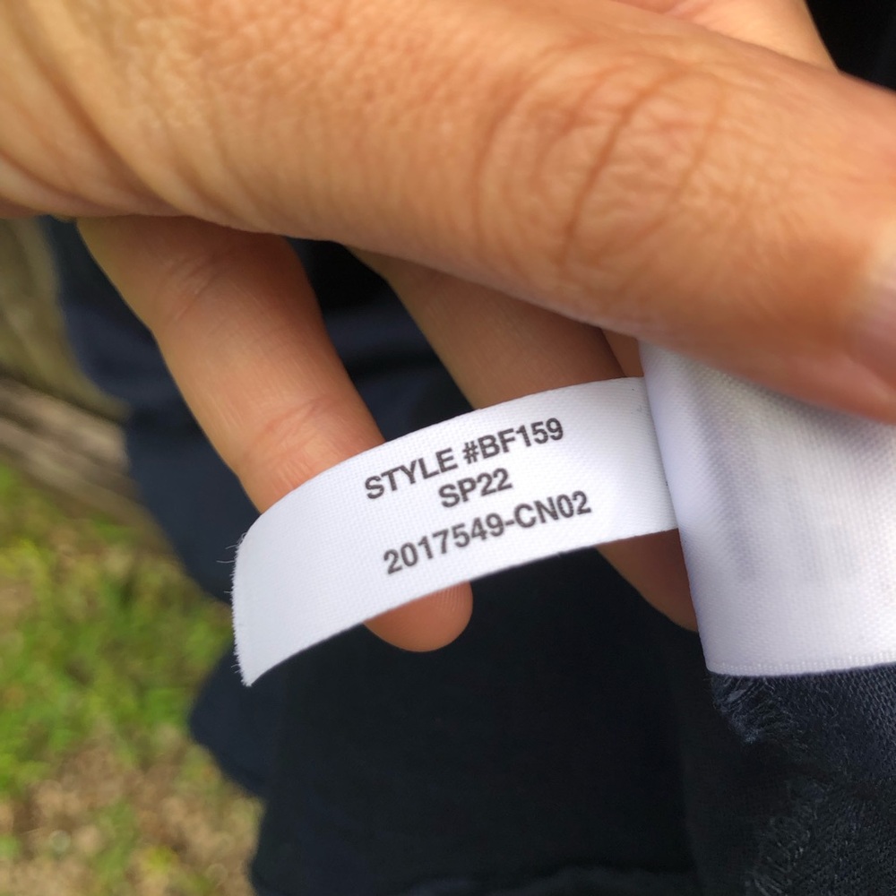 J. Crew Smocked Beach Dress Size M Navy Linen Cotton Blend Sleeveless Midi - Picture 9 of 15